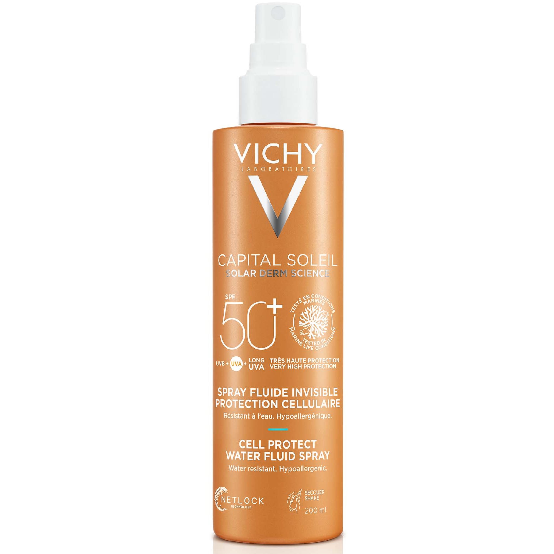 Vichy Capital Soleil Cell Protect Water Fluid Spray Spf50+ 200ml