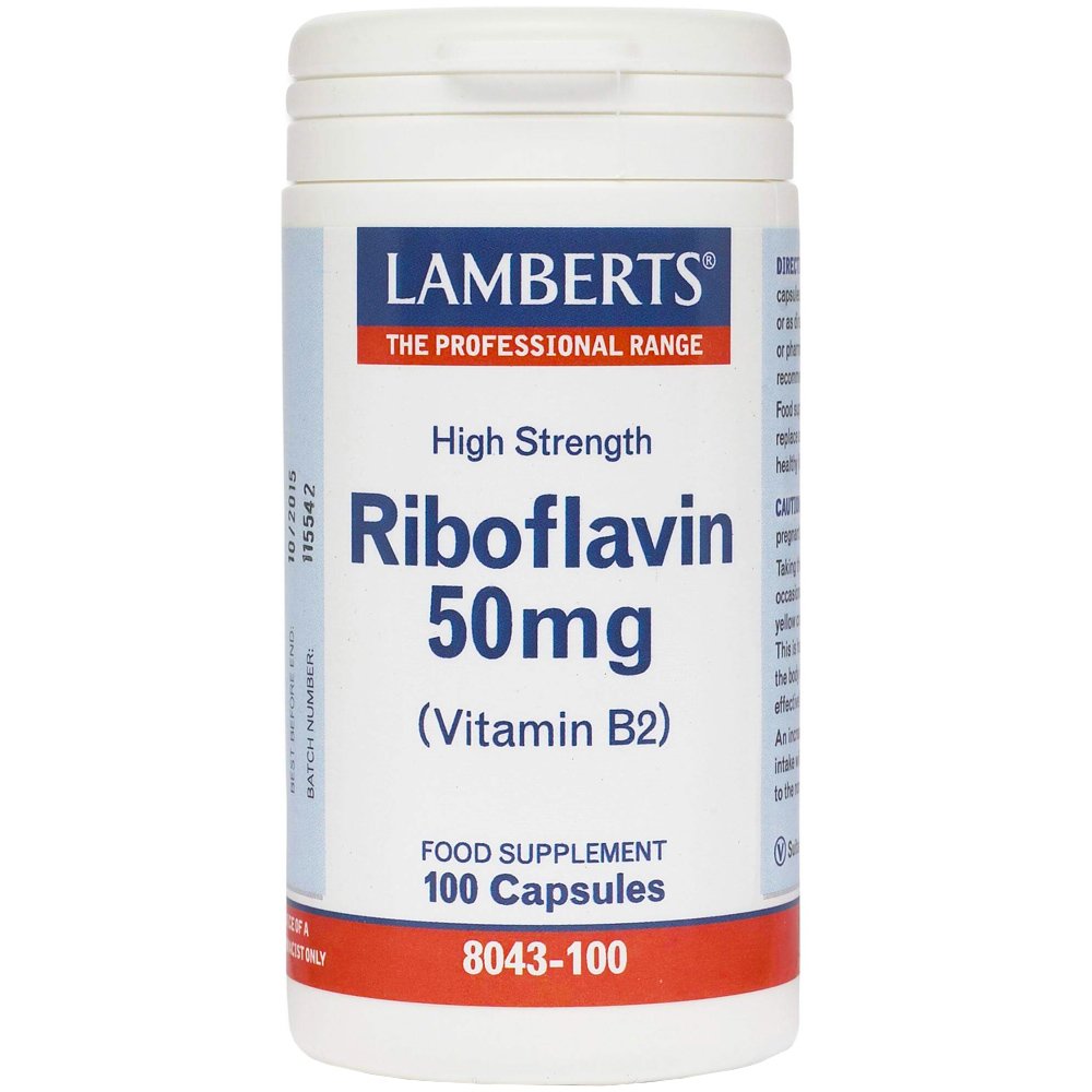 Lamberts Riboflavin 50mg Vitamin B2 100caps