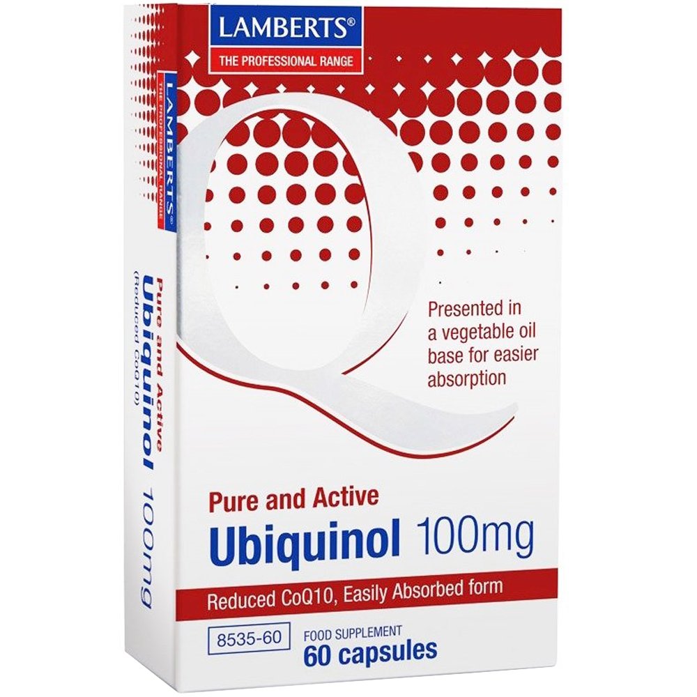 Lamberts Ubiquinol Συνένζυμο Q10 για Κυτταρική Υγεία και Παραγωγή Κυτταρικής Ενέργειας 100mg 60caps