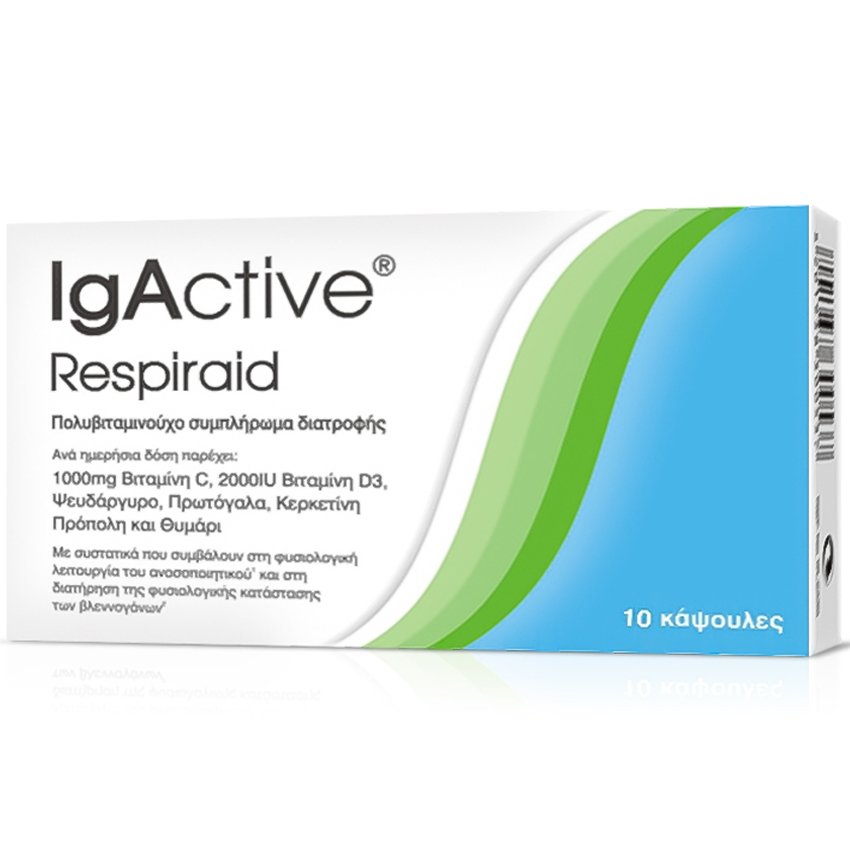 IgActive Respiraid Πολυβιταμινούχο Συμπλήρωμα Διατροφής 10caps