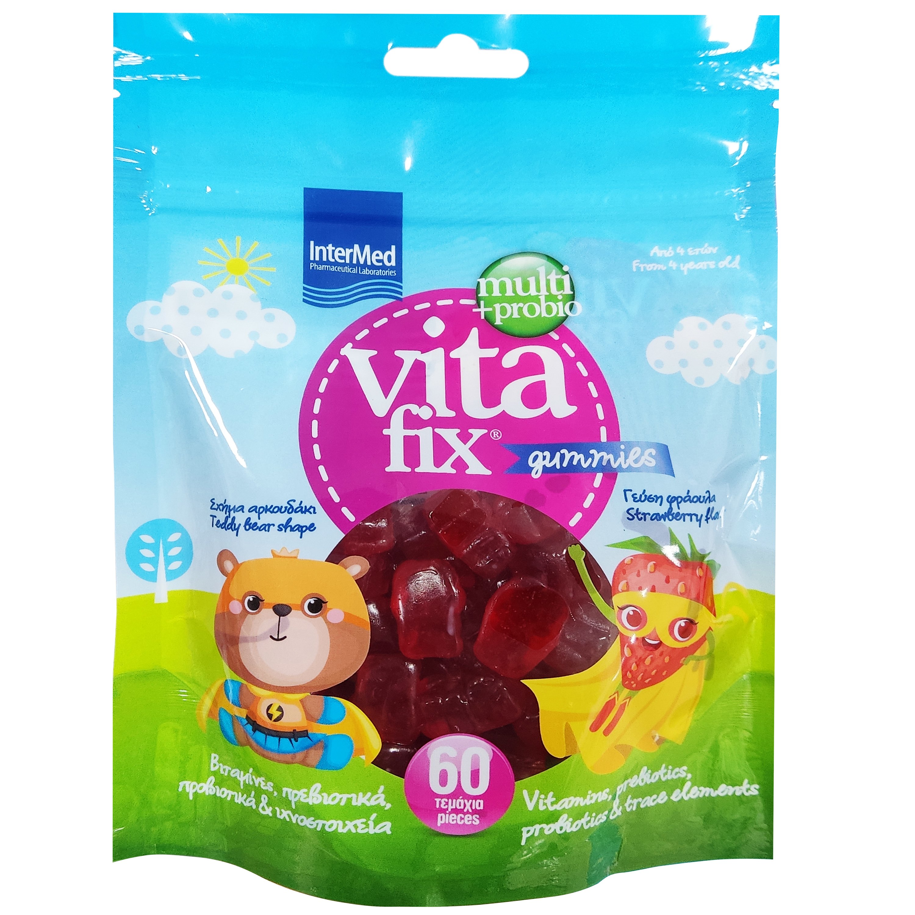 Intermed Vitafix Multi & Probio Gummies in Bag 60 Ζελεδάκια