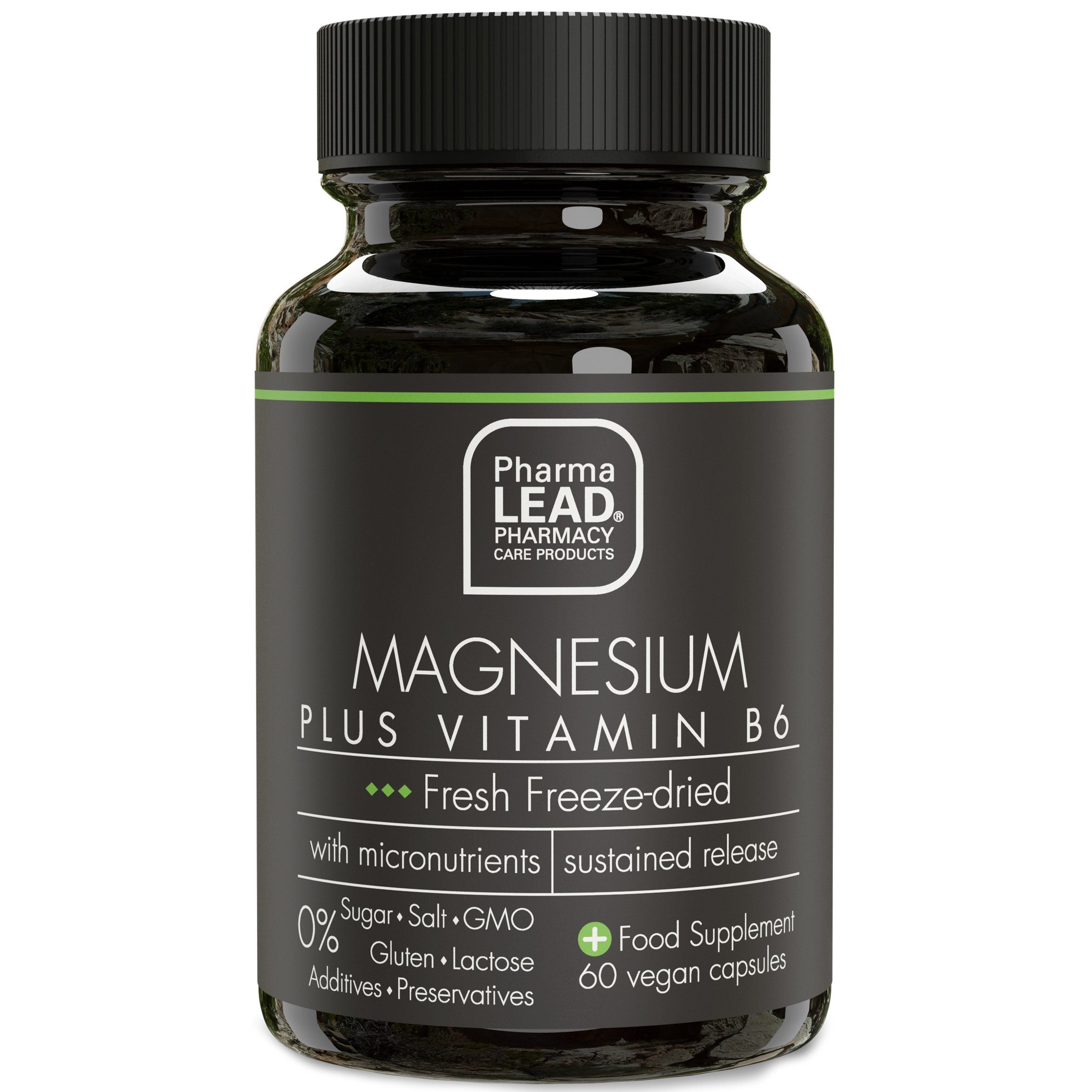 Pharmalead Black Range Magnesium Plus Vitamin B6, 60veg.caps
