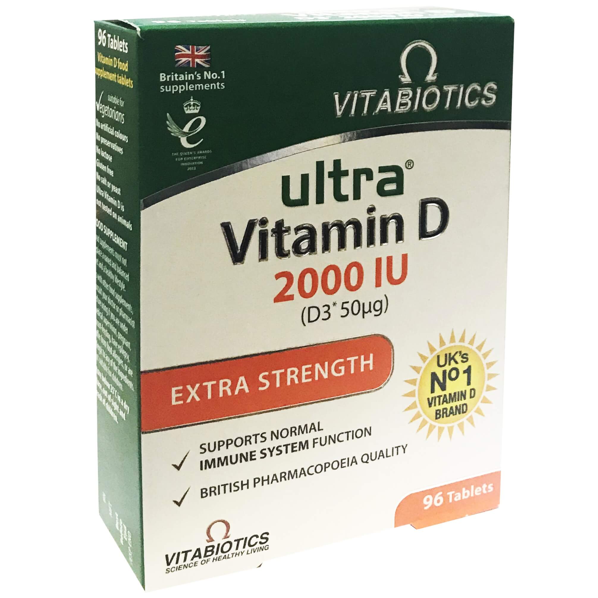 Vitabiotics Ultra Vitamin D 00iu Hranitelna Dobavka S Vitamin D Za Zdravi Kosti Muskuli I Zdrava Imunna Sistema 96 Tabl Aptekapromahon Com