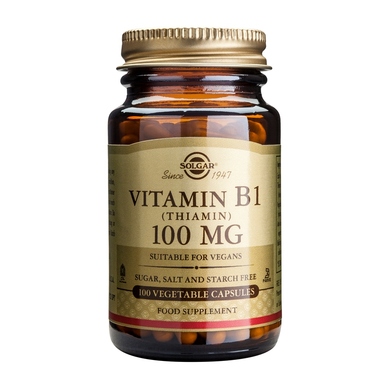 VitaminB1 Thiamin 100MG 100Vegetable Capsules 2950 PIC