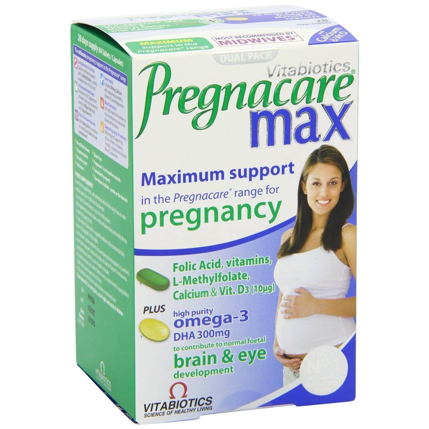 Vitabiotics Pregnacare Max Hranitelna Dobavka Za Bremenni Zheni Za Maksimalna Grizha 56 Tabletki 28 Kapsuli Aptekapromahon Com